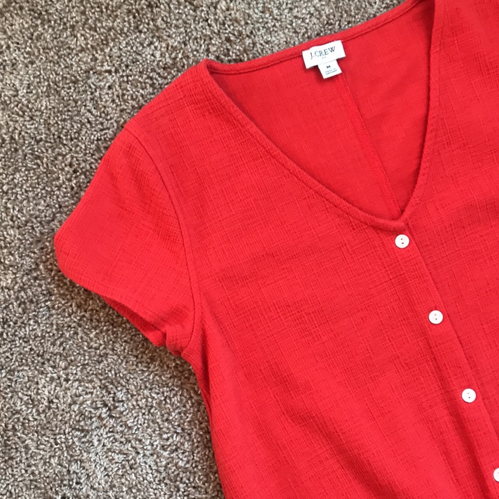 J CREW Blood orange button down shirt